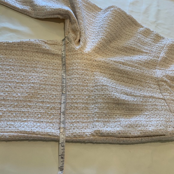 NWOT Black Halo Jumpsuit White/ beige sparkles 12 - Picture 16 of 16